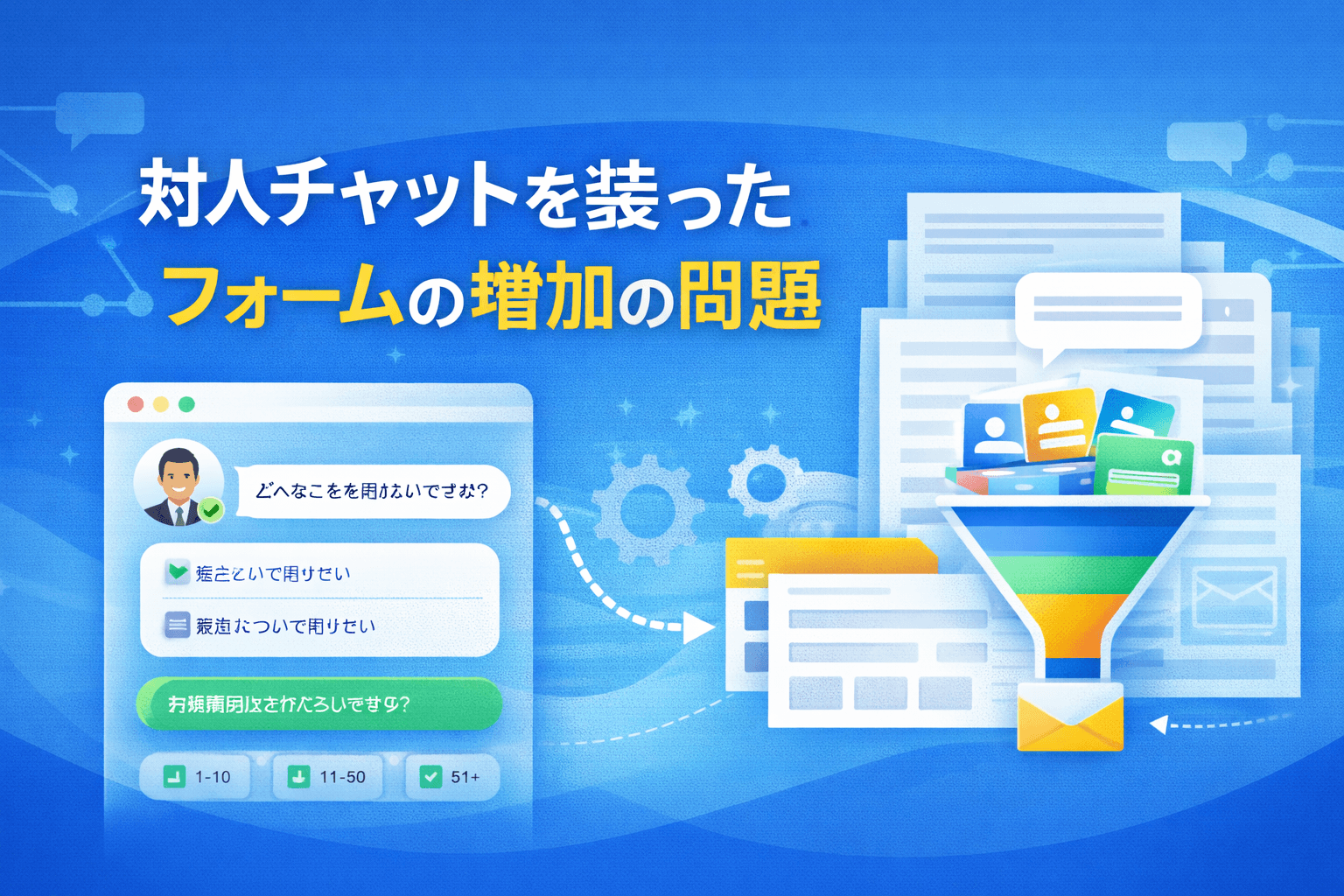 有人チャットに見えるリード取得導線の増加の問題