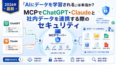「AIにデータを学習される」は本当か？MCPでChatGPT・Claudeと社内データを連携する際のセキュリティ