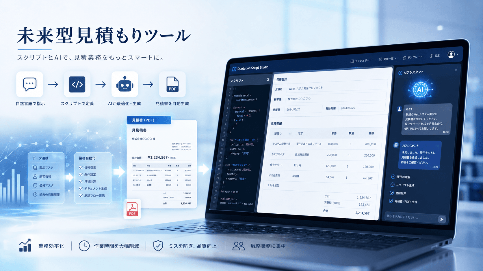 未来の見積システム開発のアイデア  ｜  GUIアプリケーションからスクリプトベースアプリケーションへの回帰！？