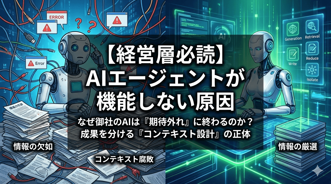 AIエージェントがなぜ「期待外れ」に終わるのか